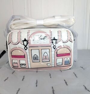 KARL LAGERFELD PARIS Maybelle Crossbody Bag True White Multi NWT $ 228.00